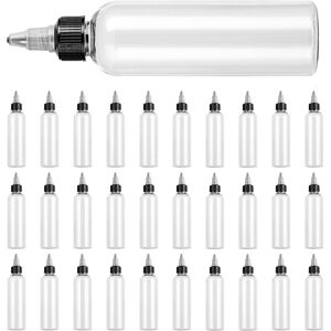 Monster Cable 36 Pack Clear Dispensing Bottles 4oz Round Plastic Squeeze Bottle with Twist To Monster Cable 36 Pack Clear Dispensing Bottles 4oz Round Plastic Squeeze Bottle with Twist To