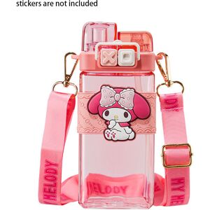 Unbranded (My Melody) Kuromi 520ml Sanrio Square Water Bottle Sports Plastic Cup Childern Unbranded (My Melody) Kuromi 520ml Sanrio Square Water Bottle Sports Plastic Cup Childern