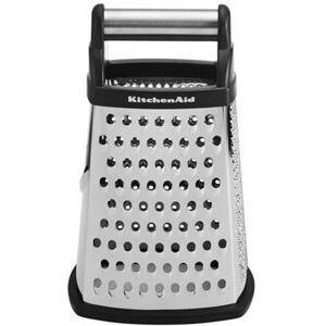 KitchenAid 6.25 x 5.25 in. Black & Silver Stainless Steel Box Grater KitchenAid 6.25 x 5.25 in. Black & Silver Stainless Steel Box Grater