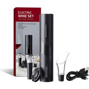 Unbranded (Rechargeable pro B) 1pc Black Electric Wine Opener Automatic Corkscrew Unbranded (Rechargeable pro B) 1pc Black Electric Wine Opener Automatic Corkscrew