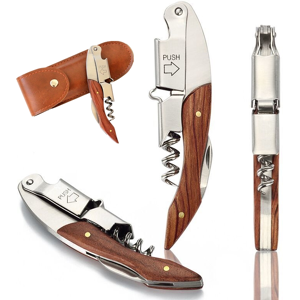 Unbranded (With Leather Case) Bottle Opener Wine Corkscrew Professional Bottle O Unbranded (With Leather Case) Bottle Opener Wine Corkscrew Professional Bottle O