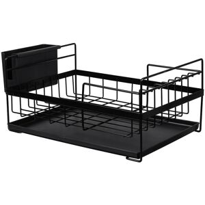 GreenZech (Black) Dish Drainer Cutlery Holder Utensils Drying Rack Kitchen Storage Organiz GreenZech (Black) Dish Drainer Cutlery Holder Utensils Drying Rack Kitchen Storage Organiz