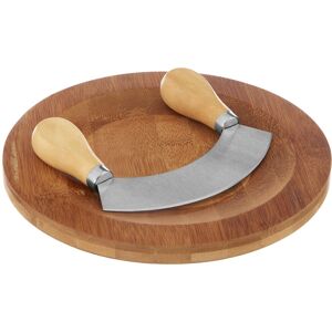 Premier Housewares 1103682 Herb Chopping Board with Mezzaluna Chopper - Bamboo,B Premier Housewares 1103682 Herb Chopping Board with Mezzaluna Chopper - Bamboo,B