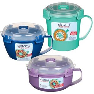 Sistema Microwave Containers Soup Mug, Porridge Bowl & Noodle Bowl Food Cont Sistema Microwave Containers Soup Mug, Porridge Bowl & Noodle Bowl Food Cont