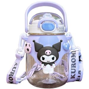 Unbranded (Kuromi) My 820ml Sanrio Melody Children Plastic Outdoor Student Sports Straw Gi Unbranded (Kuromi) My 820ml Sanrio Melody Children Plastic Outdoor Student Sports Straw Gi