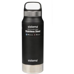 Sistema Hydrate Stainless Steel Water Bottle 650 Ml Bpa-Free Double Wall Vacuum Sistema Hydrate Stainless Steel Water Bottle 650 Ml Bpa-Free Double Wall Vacuum