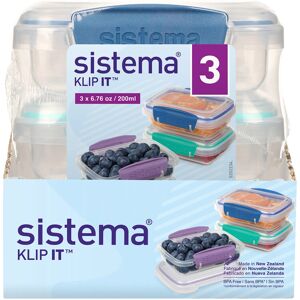 Sistema Klip It Food Storage Container 200 ml 3-Pack (Colors May Vary) Sistema Klip It Food Storage Container 200 ml 3-Pack (Colors May Vary)