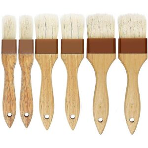 Unbranded 6 Pieces Pastry Brushes Basting Oil Brush with Boar Bristles And Beech Hardwood Unbranded 6 Pieces Pastry Brushes Basting Oil Brush with Boar Bristles And Beech Hardwood