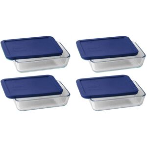 Pyrex 3 Cup Storage Plus Rectangular Dish With Plastic Cover (4) Pyrex 3 Cup Storage Plus Rectangular Dish With Plastic Cover (4)