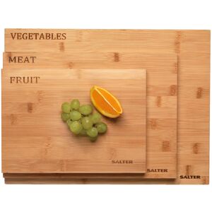 Salter Wooden Chopping Board Set - 3 Piece Cutting Board Set, Index Boards For M Salter Wooden Chopping Board Set - 3 Piece Cutting Board Set, Index Boards For M