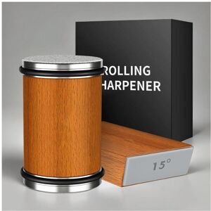 Unbranded (Silver - 2 Counts Bases, 1 Set) Rolling Knife Sharpener Kit,Portable Cutting Kn Unbranded (Silver - 2 Counts Bases, 1 Set) Rolling Knife Sharpener Kit,Portable Cutting Kn