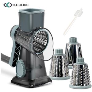 Unbranded (Pale Blue, one-size) Keouke Rotary Cheese Grater, 1 Count Manual Vegetable Chop Unbranded (Pale Blue, one-size) Keouke Rotary Cheese Grater, 1 Count Manual Vegetable Chop