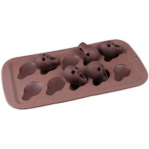 Kikidex (As show, One size) 10 Grid Silicone Mold Halloween Bat Skull Mould Diy Chocolat Kikidex (As show, One size) 10 Grid Silicone Mold Halloween Bat Skull Mould Diy Chocolat