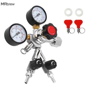 Unbranded (CGA320, One size) W21.8/CGA320 Dual Gauge Co2 Gas Bottle Regulator Pressure Red Unbranded (CGA320, One size) W21.8/CGA320 Dual Gauge Co2 Gas Bottle Regulator Pressure Red