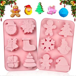 Unbranded (As show, One size) 2 Pieces Christmas Silicone Mold, 6 Cavities Christmas Silic Unbranded (As show, One size) 2 Pieces Christmas Silicone Mold, 6 Cavities Christmas Silic