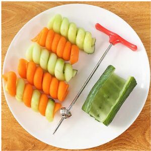 Unbranded (As show, One size) 2 pcs Vegetable Spiral Knife Carving Tool Carrot Cucumber Ma Unbranded (As show, One size) 2 pcs Vegetable Spiral Knife Carving Tool Carrot Cucumber Ma