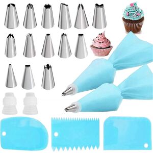 Unbranded (As show, One size) 21 Piece Pastry Nozzles,Piping Nozzles,Reusable Piping Base, Unbranded (As show, One size) 21 Piece Pastry Nozzles,Piping Nozzles,Reusable Piping Base,