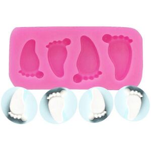 Unbranded (As show, One size) Rectangular 4 stereoscopic feet baby mini feet silicone mold Unbranded (As show, One size) Rectangular 4 stereoscopic feet baby mini feet silicone mold