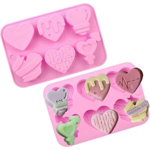Kikidex (As show, One size) Heart-Shaped Silicone Mold, 6 Cavity Silicone Chocolate Tray Kikidex (As show, One size) Heart-Shaped Silicone Mold, 6 Cavity Silicone Chocolate Tray