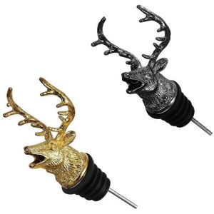 Unbranded (As show, One size) 2PCS Wine Pourer Wine Aerators Stainless Deer Stag Head Wine Unbranded (As show, One size) 2PCS Wine Pourer Wine Aerators Stainless Deer Stag Head Wine