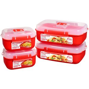 Sistema Heat and Eat Microwave Set. 1.25 L, 525 ml, Rectangular School Lunch Box Sistema Heat and Eat Microwave Set. 1.25 L, 525 ml, Rectangular School Lunch Box