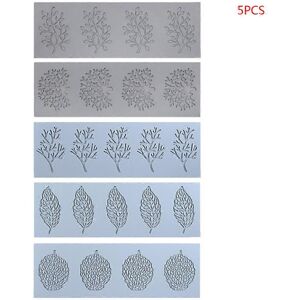 Unbranded (As show, One size) 5pcs/set Coral Leaf Lace Mat Cake Mold Sugar Craft Silicone Unbranded (As show, One size) 5pcs/set Coral Leaf Lace Mat Cake Mold Sugar Craft Silicone
