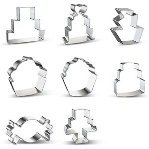 Unbranded (As show, One size) 8 Types Cake Candy Cookie Cutters Moulds Stainless Steel Bak Unbranded (As show, One size) 8 Types Cake Candy Cookie Cutters Moulds Stainless Steel Bak