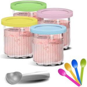 Unbranded 4 pieces containers for Ninja Creami Deluxe Pints lids, BPA dishwasher Unbranded 4 pieces containers for Ninja Creami Deluxe Pints lids, BPA dishwasher