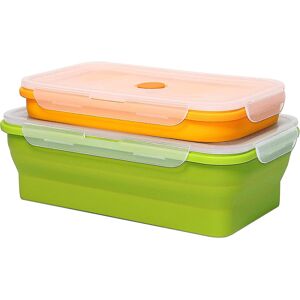 Unbranded Extra Large Silicone Food Storage Containers Set Of 2, Collapsible Lunch Box Wit Unbranded Extra Large Silicone Food Storage Containers Set Of 2, Collapsible Lunch Box Wit