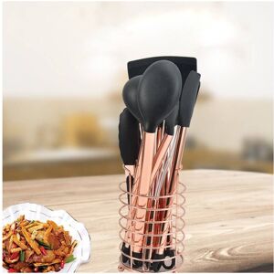 Unbranded Utensil Kitchen 10pcs Set Silicone Copper Plated Handle Resistant Heat Tool Unbranded Utensil Kitchen 10pcs Set Silicone Copper Plated Handle Resistant Heat Tool