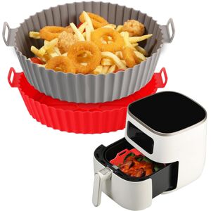 Foopama Silicone Liners Pot 2 Pcs Reusable Non-Stick Air Fryer Basket Bowl Fit Foopama Silicone Liners Pot 2 Pcs Reusable Non-Stick Air Fryer Basket Bowl Fit