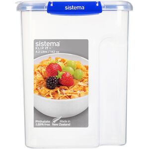 Sistema KLIP IT PLUS Cereal Storage Container Airtight 4.2 Litre Food Pantry S Sistema KLIP IT PLUS Cereal Storage Container Airtight 4.2 Litre Food Pantry S