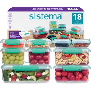 Sistema KLIP IT Food Storage Containers Airtight & Stackable Meal Prep Contain Sistema KLIP IT Food Storage Containers Airtight & Stackable Meal Prep Contain