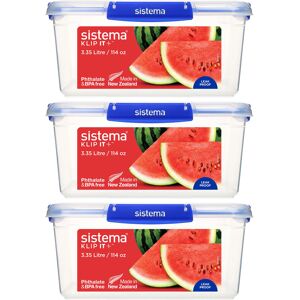Sistema KLIP IT PLUS Food Storage Containers 3.35 L Leak-Proof, Stackable & Sistema KLIP IT PLUS Food Storage Containers 3.35 L Leak-Proof, Stackable &