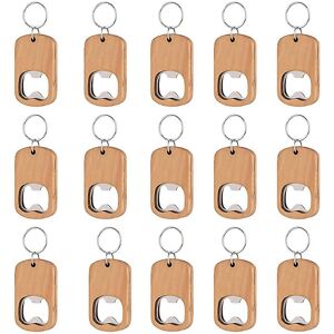Unbranded For 15 Pack Bottle Opener Blank Wooden Keychain Blanks For Laser Engraving Wood Unbranded For 15 Pack Bottle Opener Blank Wooden Keychain Blanks For Laser Engraving Wood