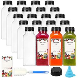 Unbranded For 20pcs 12oz Empty Plastic Juice Bottles With Capsreusable Water Bottles Clear Unbranded For 20pcs 12oz Empty Plastic Juice Bottles With Capsreusable Water Bottles Clear