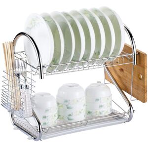 Unbranded Drainage Rack Cutlery Drying Rack Double-Layer Dish Rack Storage Rack Kitchen Su Unbranded Drainage Rack Cutlery Drying Rack Double-Layer Dish Rack Storage Rack Kitchen Su