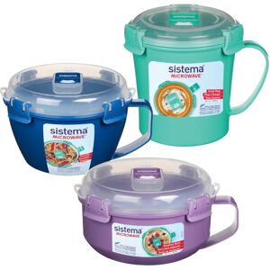 Sistema Microwave Containers Soup Mug, Porridge Bowl & Noodle Bowl Food Cont Sistema Microwave Containers Soup Mug, Porridge Bowl & Noodle Bowl Food Cont