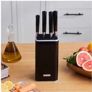 Karaca Mastersharp 6-Piece Stainless Steel Knife Set, 30cm, Black Karaca Mastersharp 6-Piece Stainless Steel Knife Set, 30cm, Black