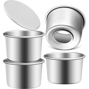 ABOOFAN 4pcs 6 Inch Cake Tin Mold Removable Bottom Molds Mini Round Pan ABOOFAN 4pcs 6 Inch Cake Tin Mold Removable Bottom Molds Mini Round Pan