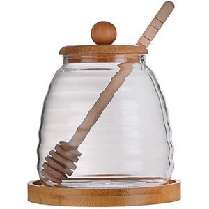 Unbranded 16.7 Oz Glass Honey Jar with Dipper and Lid, Honey Pot Container for Kitchen, Sy Unbranded 16.7 Oz Glass Honey Jar with Dipper and Lid, Honey Pot Container for Kitchen, Sy