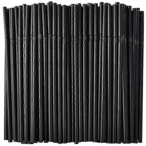 Unbranded (RBDd) Flexible Plastic Straws, Pack of 500, Black, 6 mm x 21 cm Unbranded (RBDd) Flexible Plastic Straws, Pack of 500, Black, 6 mm x 21 cm