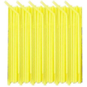 Unbranded (500 pieces - yellow) Extra long disposable colored plastic straws - Soft and fl Unbranded (500 pieces - yellow) Extra long disposable colored plastic straws - Soft and fl