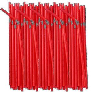Unbranded (500 Pieces - Red) Extra Long Disposable Colored Plastic Straws - Soft and Flexi Unbranded (500 Pieces - Red) Extra Long Disposable Colored Plastic Straws - Soft and Flexi