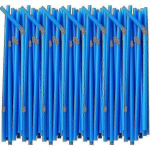 Unbranded (500 Pieces - Blue) Extra Long Disposable Colorful Plastic Straws - Soft and Fle Unbranded (500 Pieces - Blue) Extra Long Disposable Colorful Plastic Straws - Soft and Fle