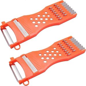 Unbranded Set of 2 plastic multifunctional peelers and graters for the kitchen Unbranded Set of 2 plastic multifunctional peelers and graters for the kitchen