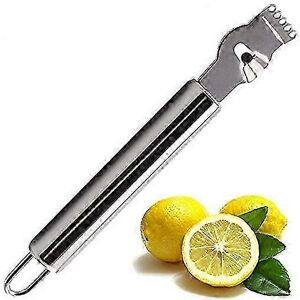 Unbranded Stainless Steel Lemon Zester Grater with Channel Knife, Orange Citrus Peeler Unbranded Stainless Steel Lemon Zester Grater with Channel Knife, Orange Citrus Peeler