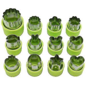 Unbranded Set of 12 stainless steel vegetable and fruit cookie cutters Unbranded Set of 12 stainless steel vegetable and fruit cookie cutters