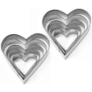 Unbranded 5/10 Pcs Heart Shape Cookie Cutters Stainless Steel Biscuit Molds for Baking Pas Unbranded 5/10 Pcs Heart Shape Cookie Cutters Stainless Steel Biscuit Molds for Baking Pas