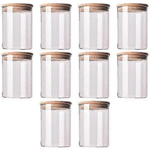 Unbranded 10 Pack Airtight Glass Jars with Bamboo Lid for Kitchen Storage Food Tea etc. Unbranded 10 Pack Airtight Glass Jars with Bamboo Lid for Kitchen Storage Food Tea etc.